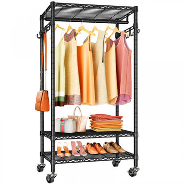 Wire shelving garment discount rack